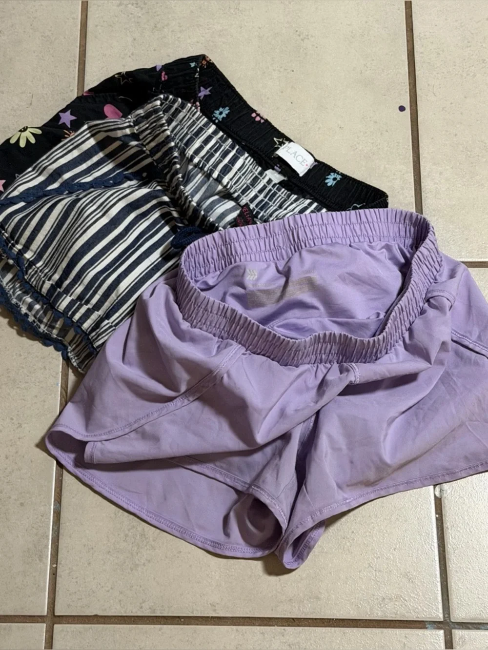 All in Motion, Children’s Place‎ Kids Shorts Black/Floral/Stripe Casual Summer L